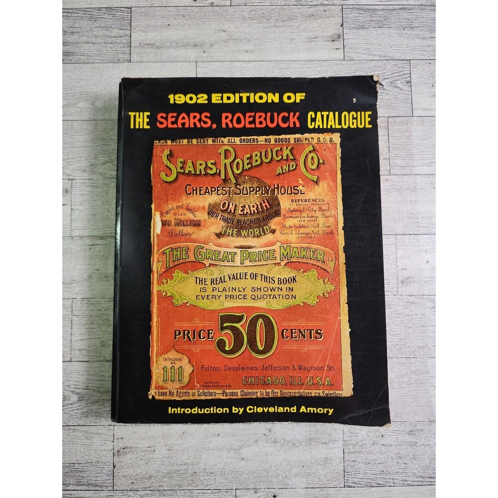 1902 Edition Sears Roebuck Catalog (1960s Reprint) 1162 Pages Vintage Book